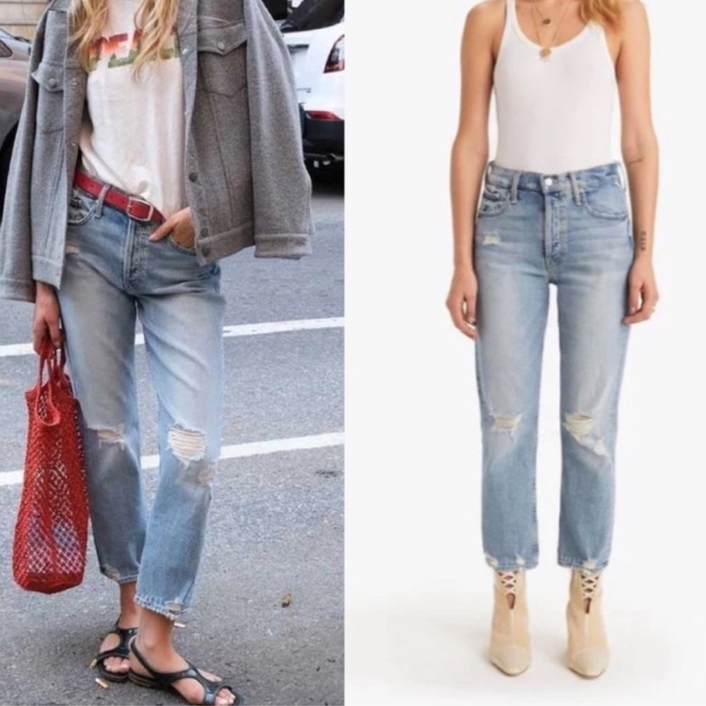 MOTHER Superior Women's Light Blue The Tomcat Jeans The Confessions size 25
